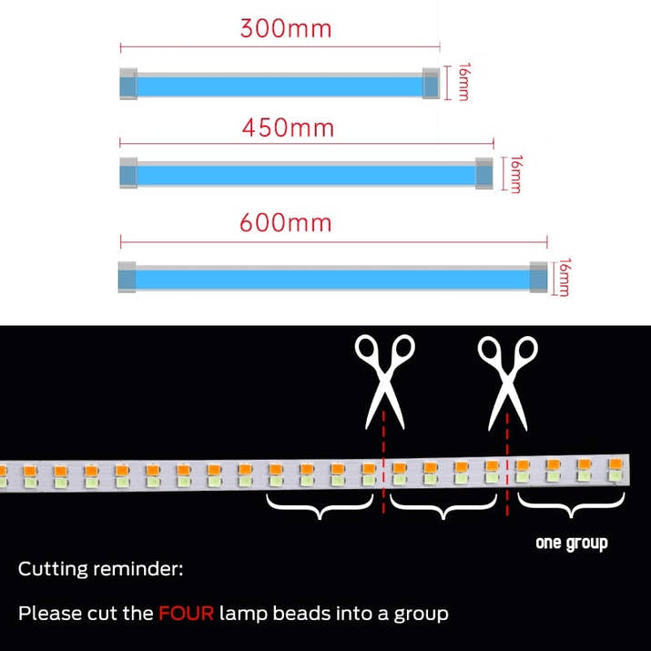2pcs LED DRL Car Daytime Running Light