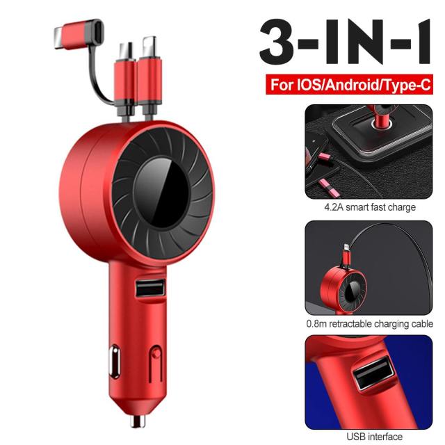 3-in-1 Car Charging Cable