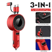 3-in-1 Car Charging Cable