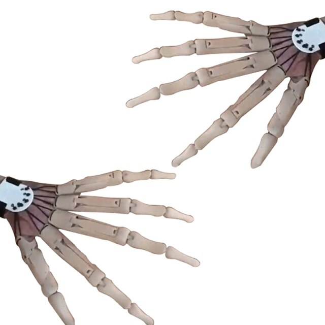 Halloween Articulated Finger Gloves With Flexible Joint Halloween Party Dress Cosplay Costume Decoration Cosplay Accessories