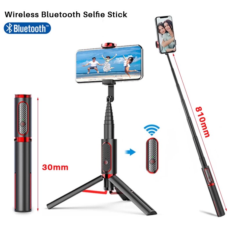 3 in 1 Tripod Selfie Stick Foldable Wireless Bluetooth