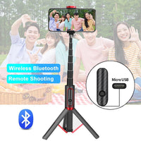 3 in 1 Tripod Selfie Stick Foldable Wireless Bluetooth