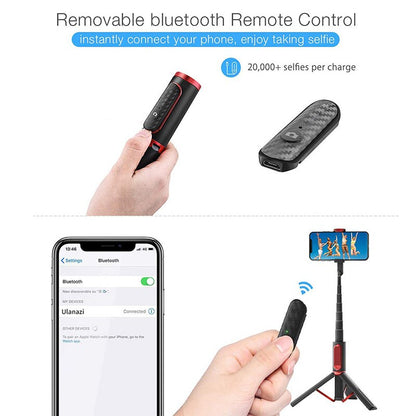 3 in 1 Tripod Selfie Stick Foldable Wireless Bluetooth