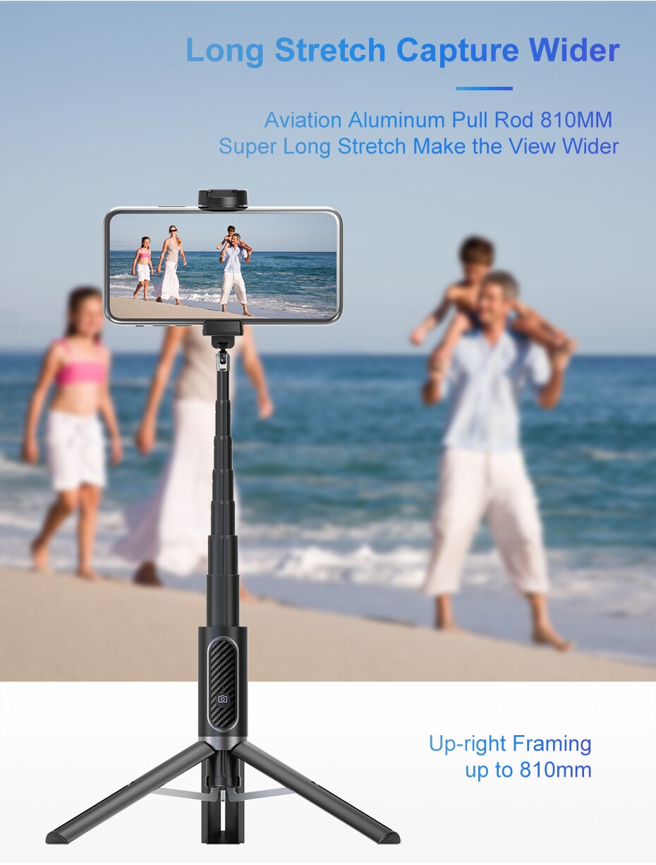 3 in 1 Tripod Selfie Stick Foldable Wireless Bluetooth