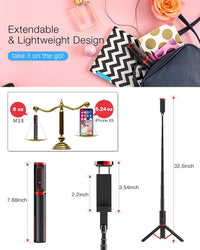 3 in 1 Tripod Selfie Stick Foldable Wireless Bluetooth