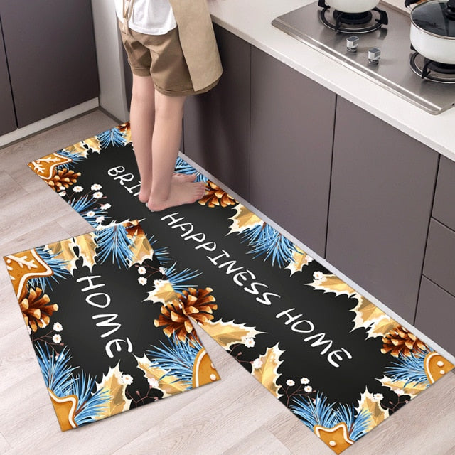 Ultra Thick Kitchen Printed Non-Slip Carpet