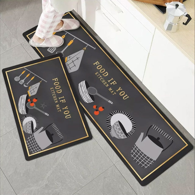 Ultra Thick Kitchen Printed Non-Slip Carpet