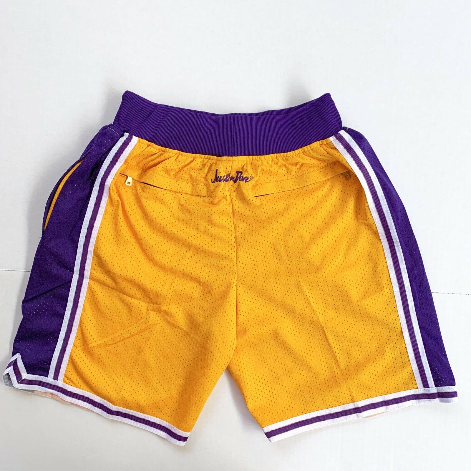 Los Angeles Lakers Vintage Retro Gold Just Don Summer League Basketball Shorts